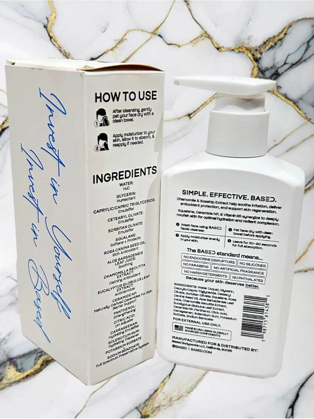 BASED Bodyworks Daily Facial Moisturizer 6.8oz Ceramide Squalane Hydrating Cream